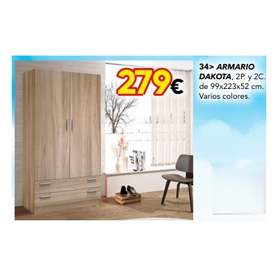 ARMARIO 2/P 2/C DAKOTA CAMBR.