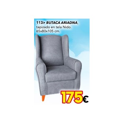 BUTACA FIJA ARIADNA OREJERA GRIS NIDO1