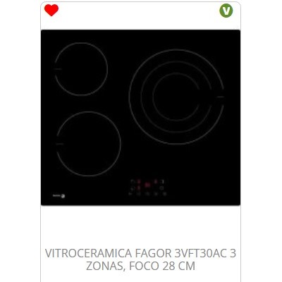 VITRO 3/F FAGOR FOCO 28Cm 3VFT30AC