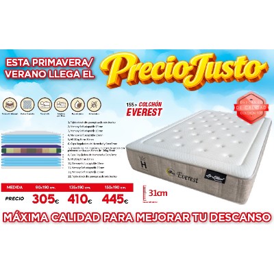COLCHON 150X190 EVEREST