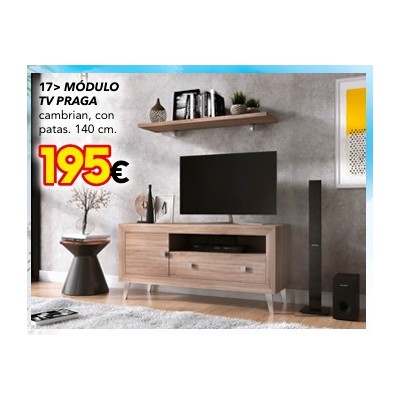 MESA T.V. 140Cm PRAGA CAMBRIAN CON PATAS