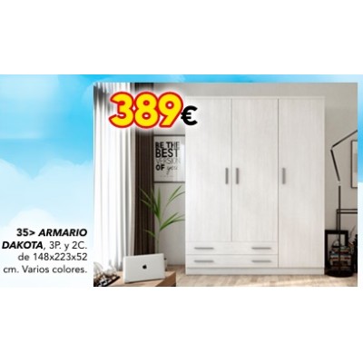 ARMARIO 3/P 2/C DAKOTA BCO.