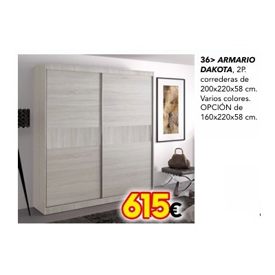 ARMARIO 2/P CORREDERAS DAKOTA TIBET