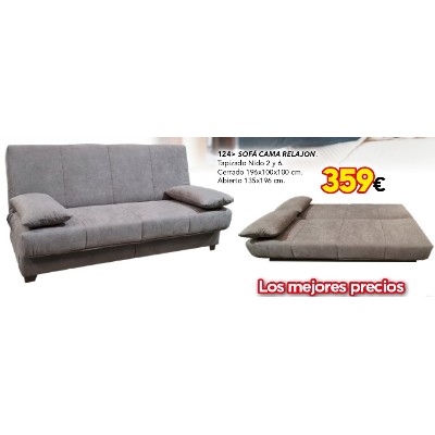 SOFA CAMA RELAJON T/NIDO-2 GRIS